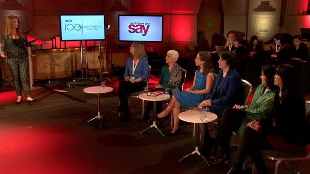 Panellists (l-r): Justine Roberts, Selma James, Laura Perrins, Klara Dobrev, Kamila Shamsie and Jody Day