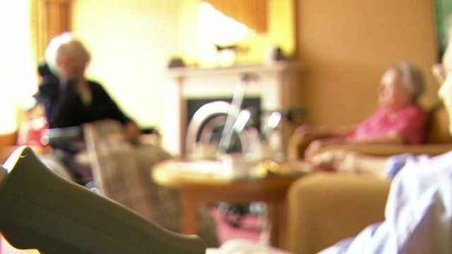 Women sitting in care home