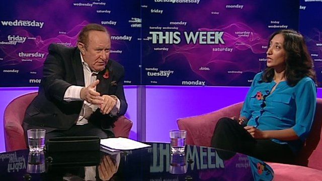 Andrew Neil and Shazia Mirza