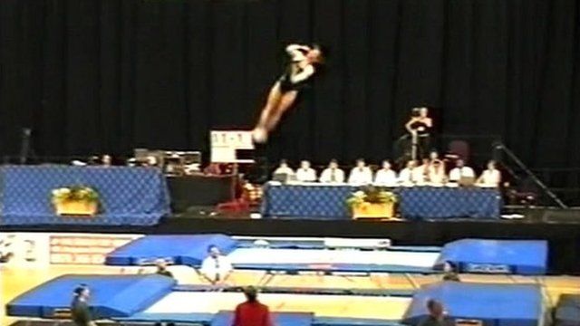 Natalie Burr on the trampoline