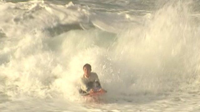Bodyboarding in Newquay