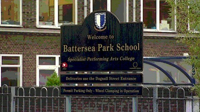 Battersea Park School sign