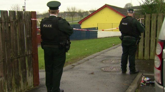 Police at shooting scene