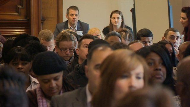 People attending recruitment day