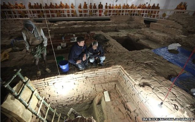 'Earliest shrine' uncovered at Buddha's birthplace