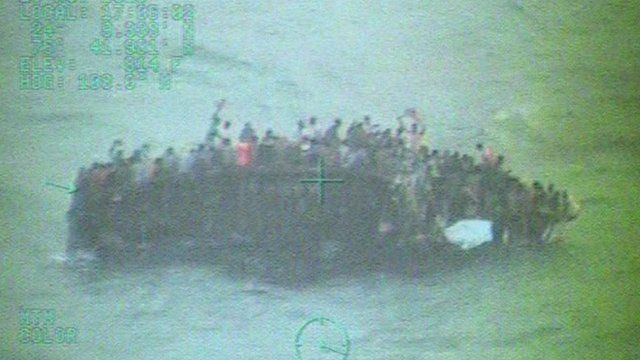 Migrants on vessel