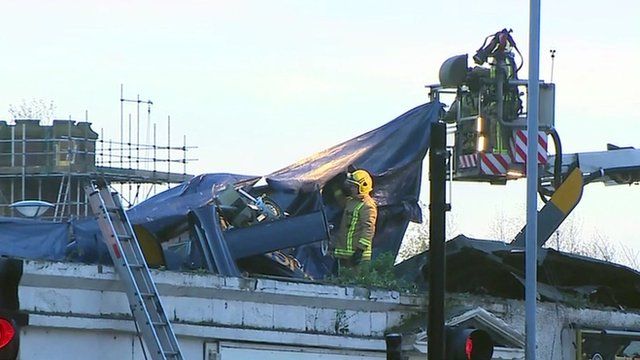 Rescue teams at the scene