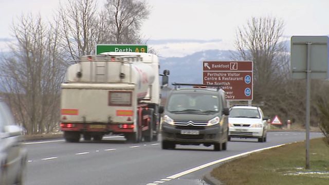 Trafaig air an A9