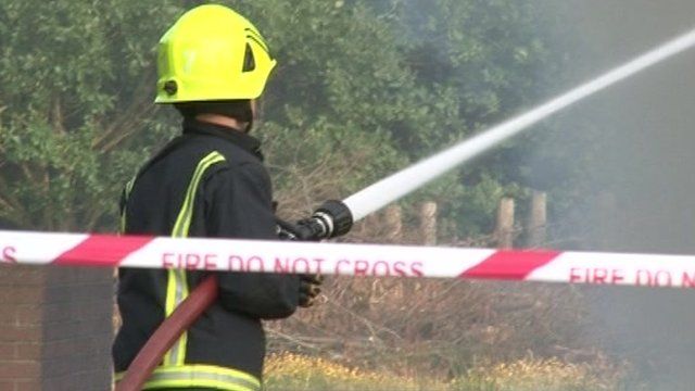 Fire crews at work