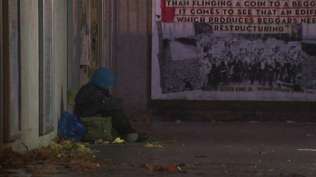 Homeless person in Bristol