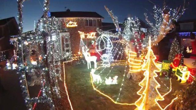 Christmas lights at Caister-on-Sea
