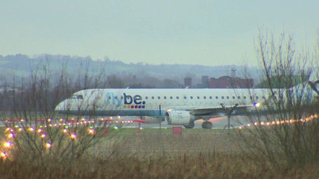 An aircraft at Belfast airport