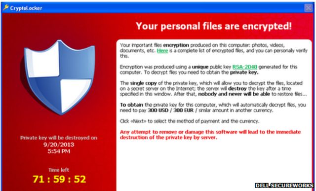 Cryptolocker ransomware has 'infected about 250,000 PCs'