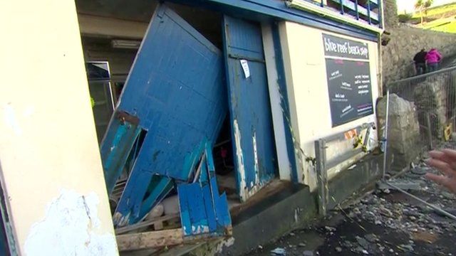 Storm damage in Cornwall