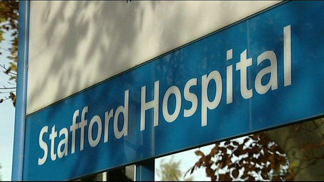 Stafford hospital sign