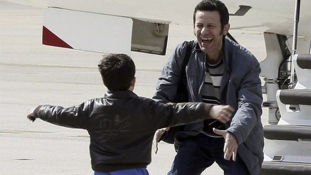 Javier Espinosa and his son Yerai