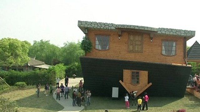 Take A Look Around China S Upside Down House Bbc News