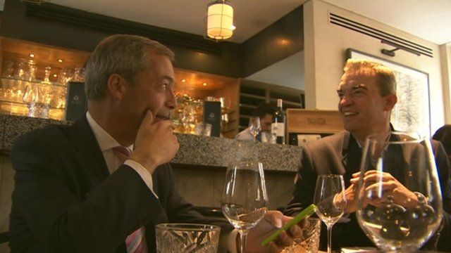 Nigel Farage and Giles Dilnot