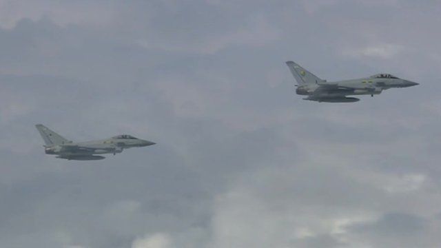Two Typhoons on excercise