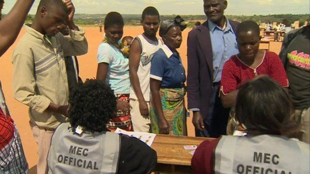 People voting in Malawi