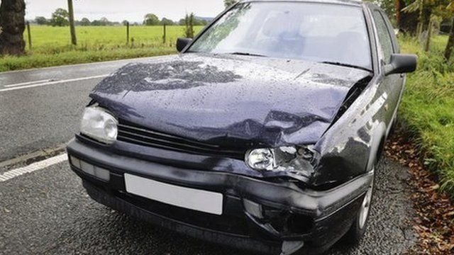 crashed car