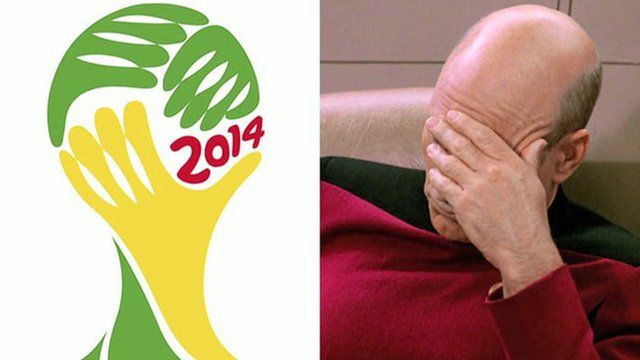 World Cup logo and Captain Picard facepalm