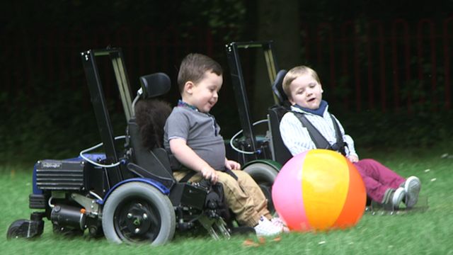 Children gain independence with powered wheelchairs - BBC News