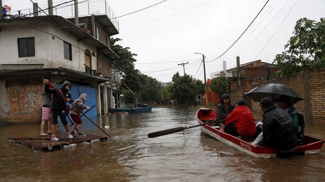 Floods caused by torrential rains
