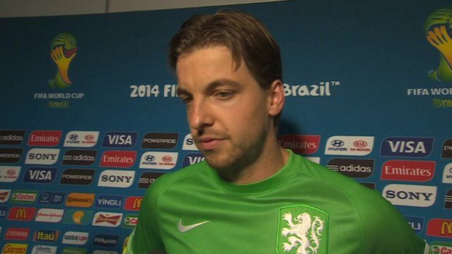 Tim Krul was the hero for the Netherlands - watch what he thought after the match.