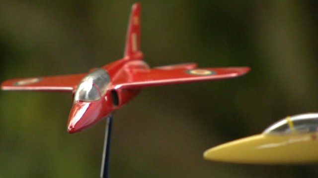 red arrow toy plane