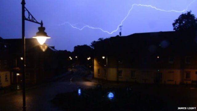 Lightning in Dickens Heath, Solihull