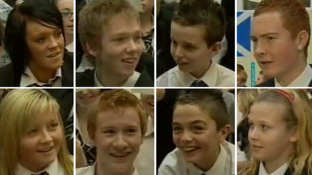 Eight St Mungo's Academy pupils in 2007