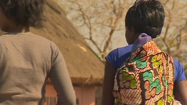 African girls and child