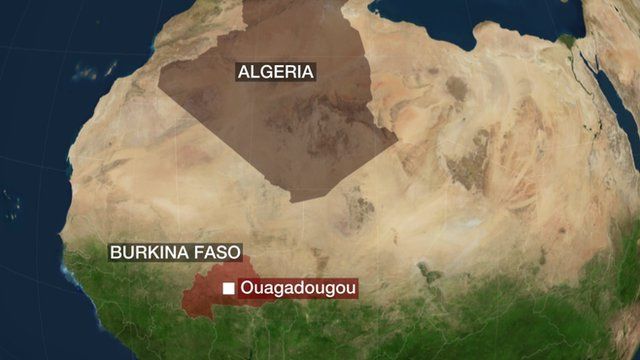 Map of showing route of missing Air Algerie plane
