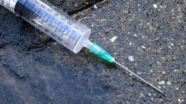 A syringe and needle