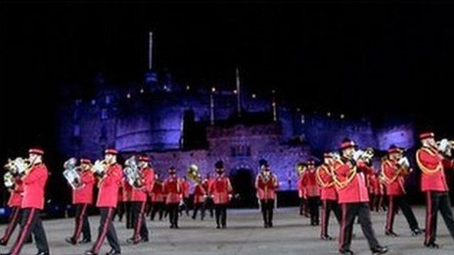 Performers at the Edinburgh Military Tattoo