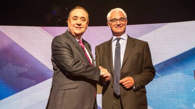 Ailig Salmond agus Alistair Darling