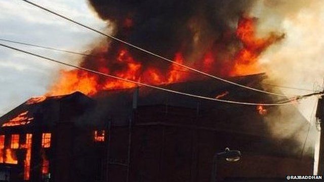 Factory fire Melton Road, Leicester
