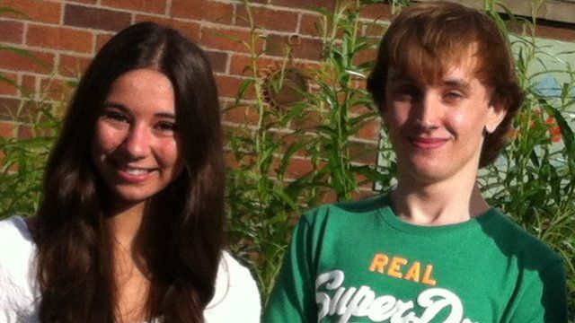 Sara Abbas and Cian Sion at Ysgol Tryfan, Bangor