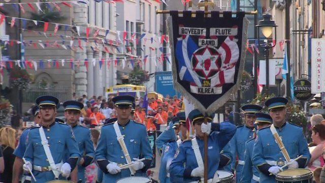 Ballymoney Unionist band parade