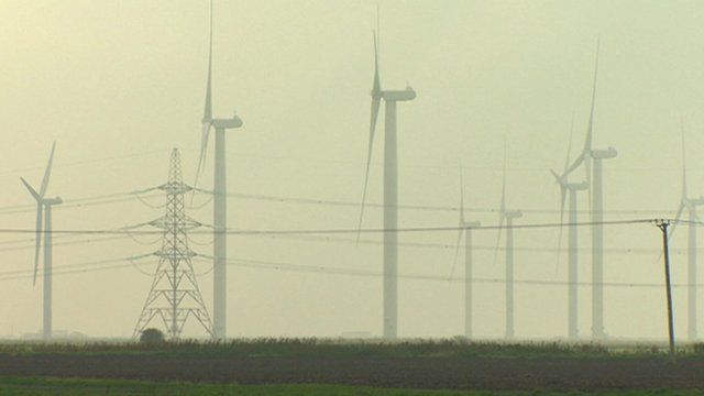 Turbines and a pylon