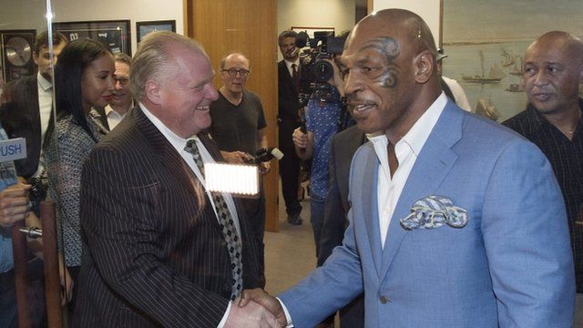 Toronto Mayor Rob Ford with Mike Tyson