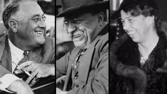 Franklin, Teddy and Eleanor Roosevelt