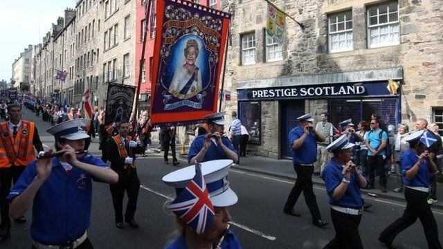 Orangemen march
