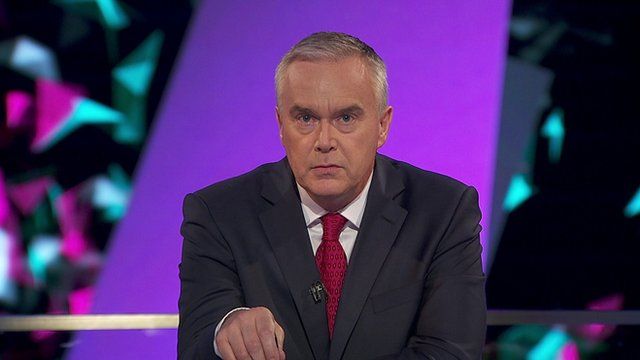 The BBC's Huw Edwards announcing the BBC's forecast
