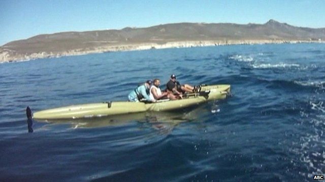 Kayaks gouged in California 'shark attack' - BBC News