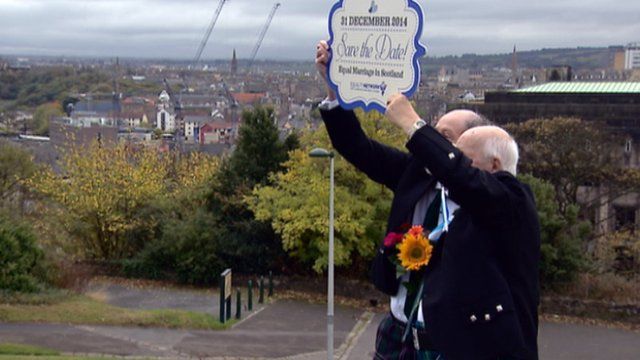 First Same Sex Weddings In Scotland On Hogmanay Bbc News