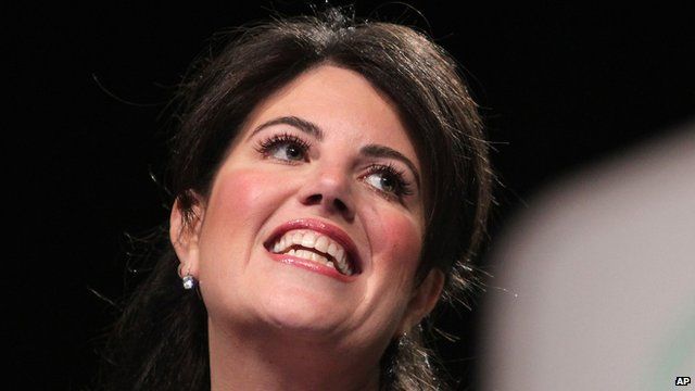 Monica Lewinsky pauses during her speech at the Forbes Under 30 Summit in Philadelphia
