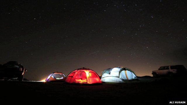 Oman desert by night