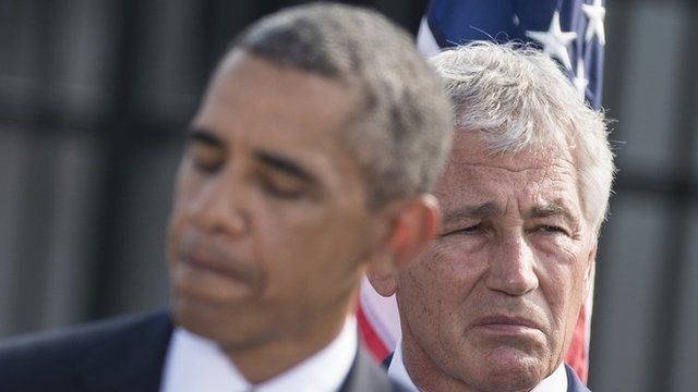 Barack Obama and Chuck Hagel